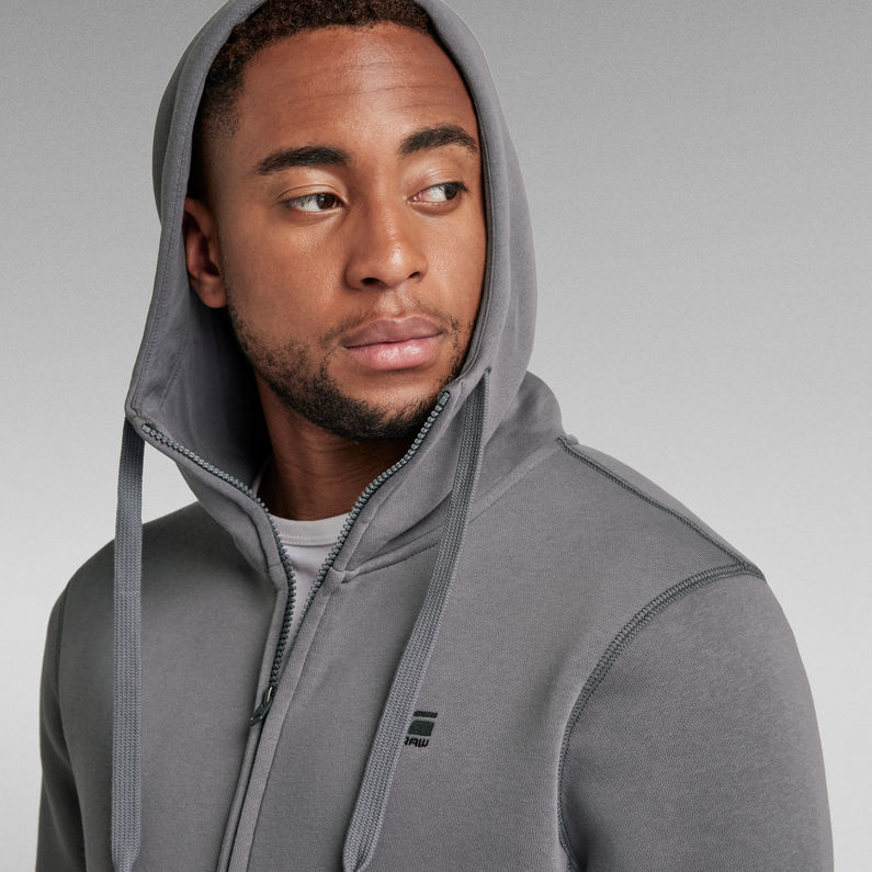G-STAR® Sweat à capuche zippé Premium Core Gris