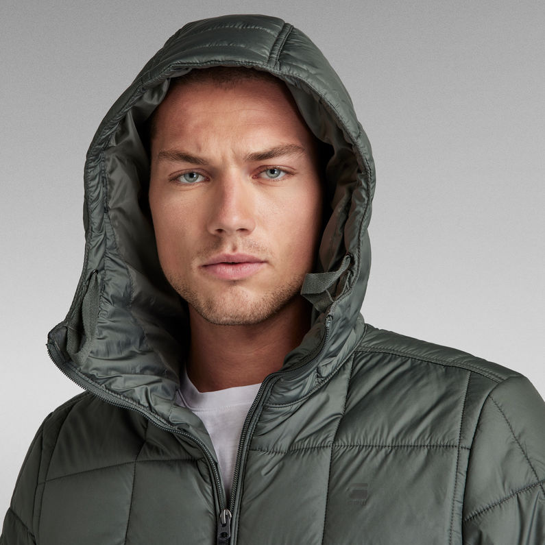 Meefic Square Quilted Hooded Jacket | Grey | G-Star RAW® US