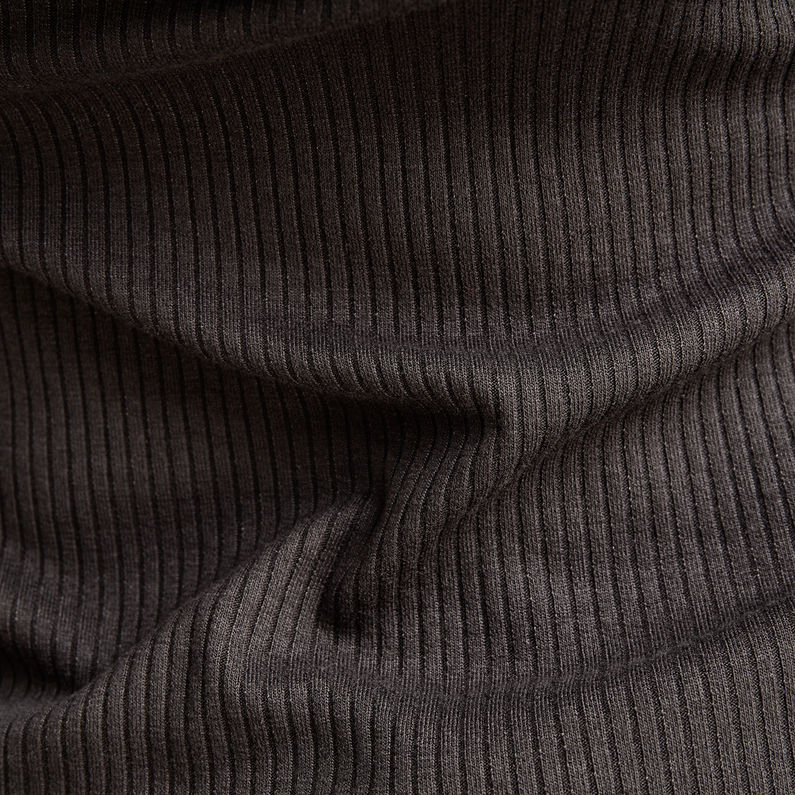 G-STAR® Top Slim Rib Mock Neck Negro