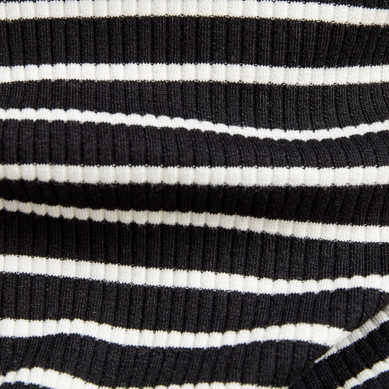 G-STAR® Slim Rib Mock Neck Striped Top Multi color