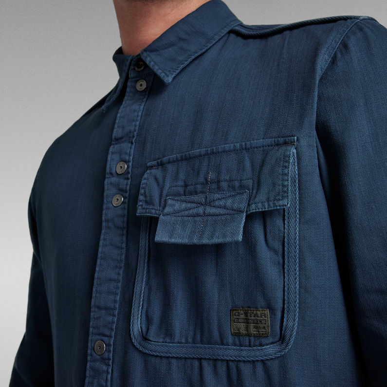 G-STAR® Chemise Bound Pocket Slim Bleu foncé
