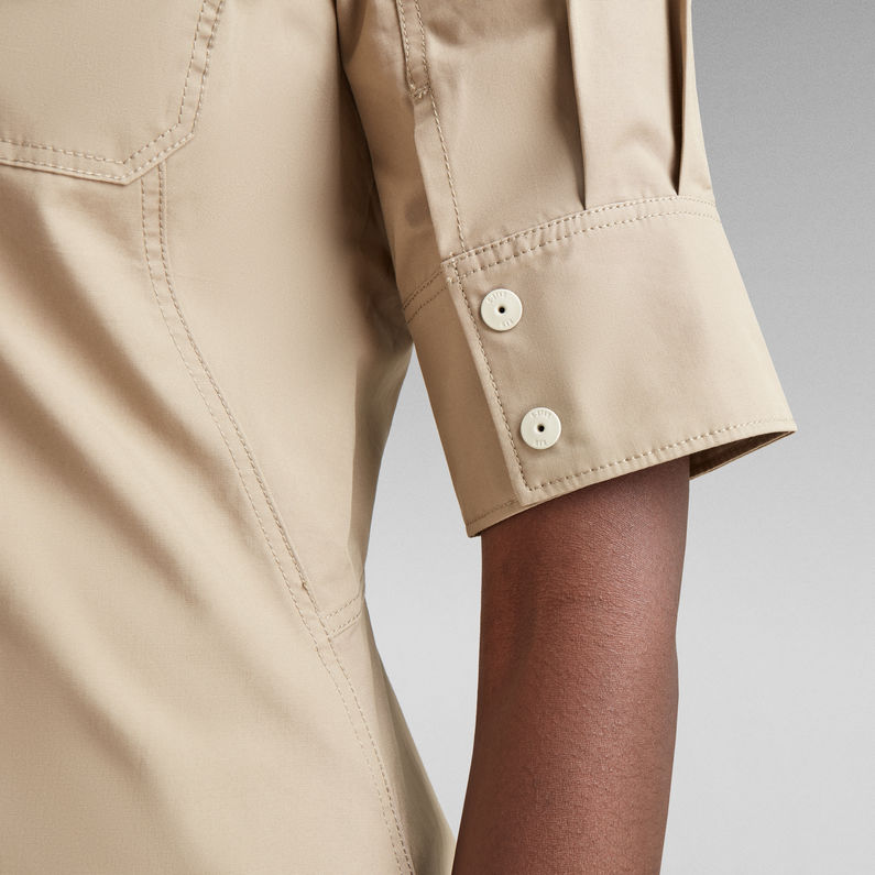 G-STAR® Officer Shirt Puff Sleeve Beige