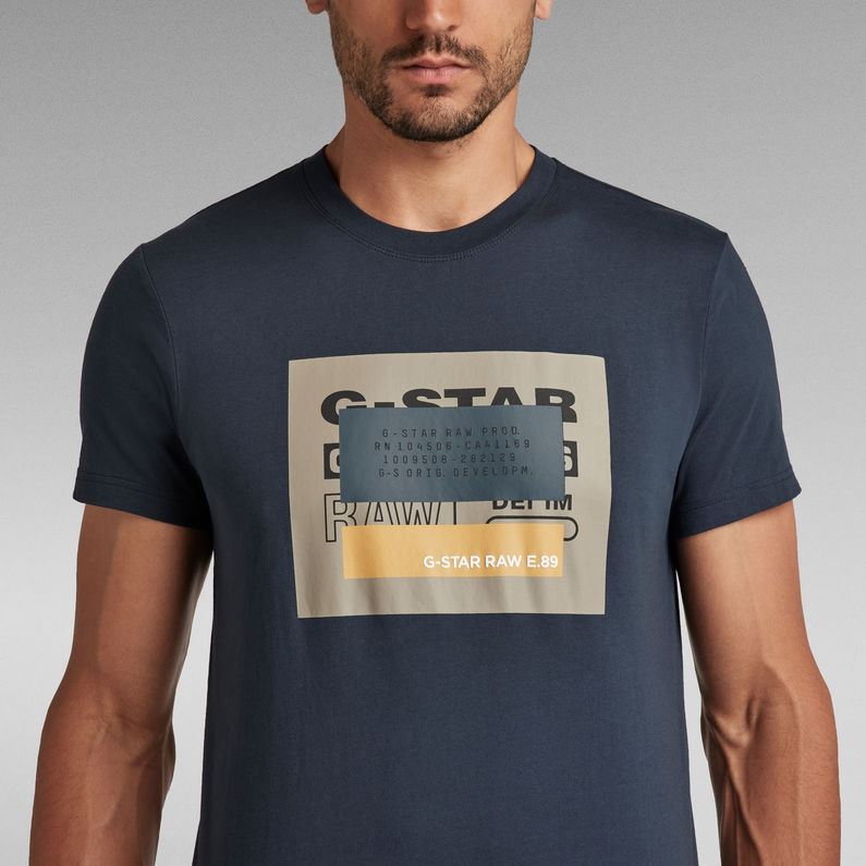 G-Star RAW® T-shirt Covered Originals Bleu foncé
