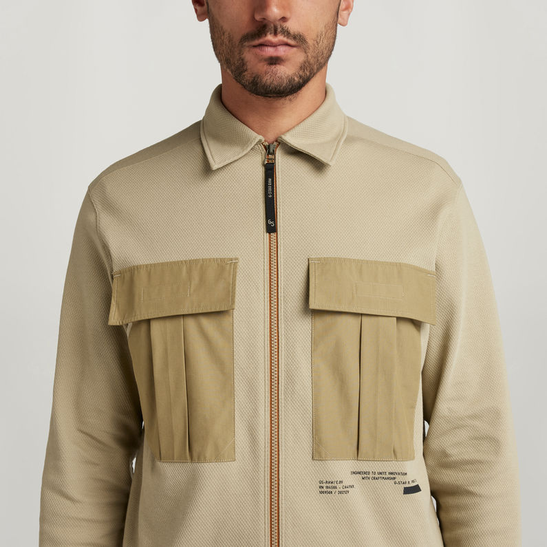 G-Star RAW® Lightweight Zip Through Sweater Grün