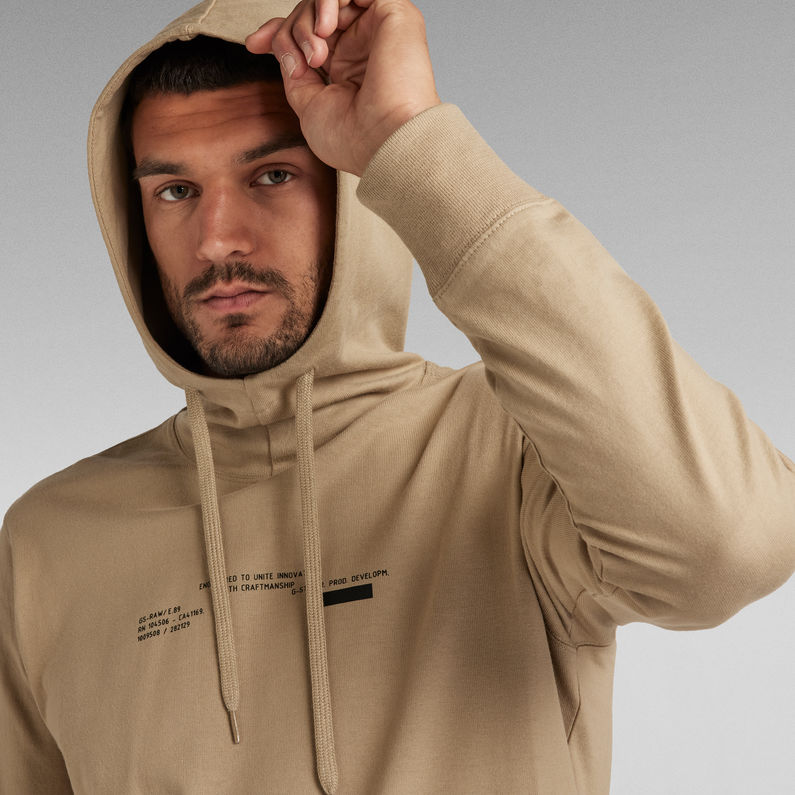 G-STAR® Lightweight Hooded Sweater Beige