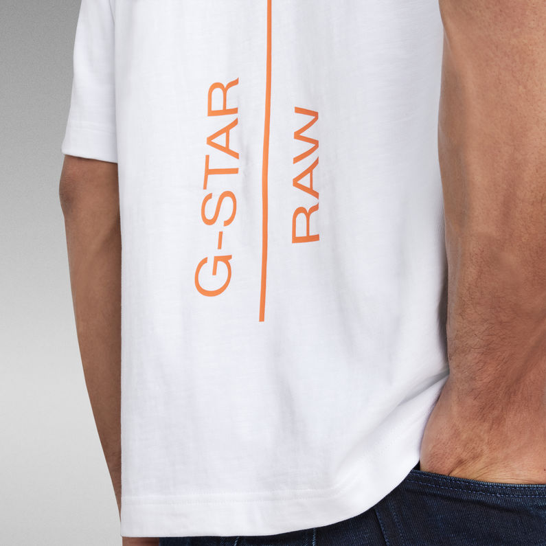 G-Star RAW® T-shirt Text Graphic Loose Blanc