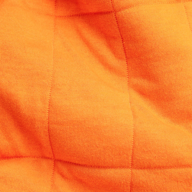 Square Quilted Zip Through Sweater | Orange | G-Star RAW® US