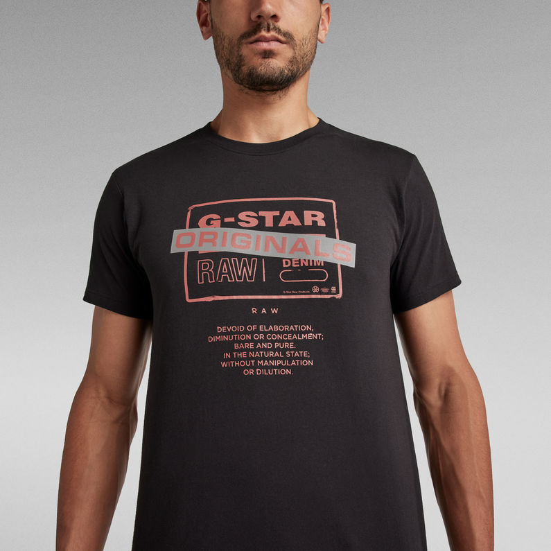 G-Star RAW® Camiseta Originals Logo Negro