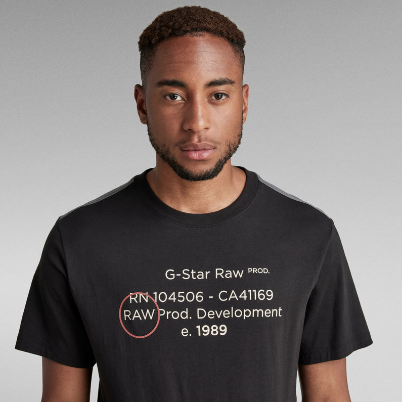 G-Star RAW® Lash Text Graphic T-Shirt Schwarz