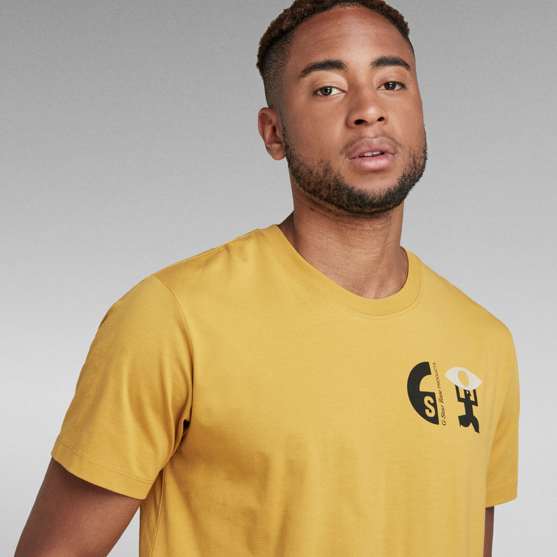 G-STAR® Camiseta Back Graphic Amarillo