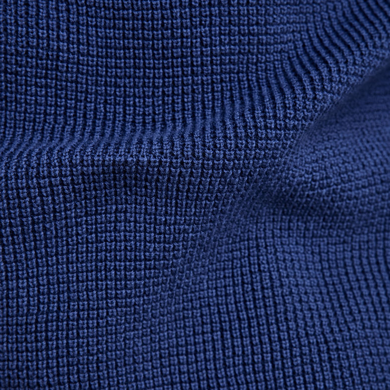 G-Star RAW® Cargo Zip Knitted Pullover Mittelblau