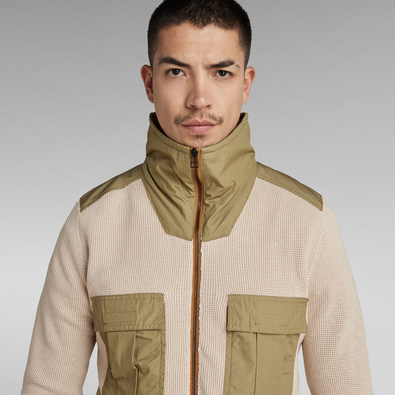 G-Star RAW® Cargo Zip Knitted Pullover Weiß