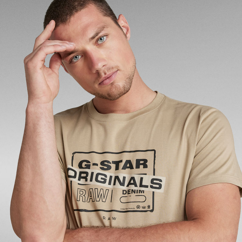 G-Star RAW® Camiseta Originals Logo Beige