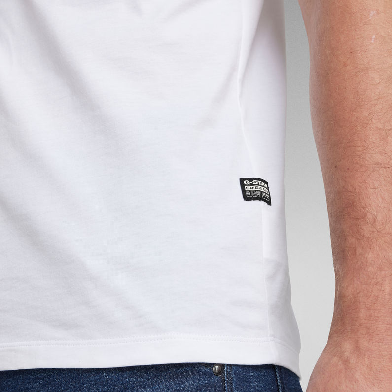 G-Star RAW® T-shirt Chest Graphic Slim Blanc