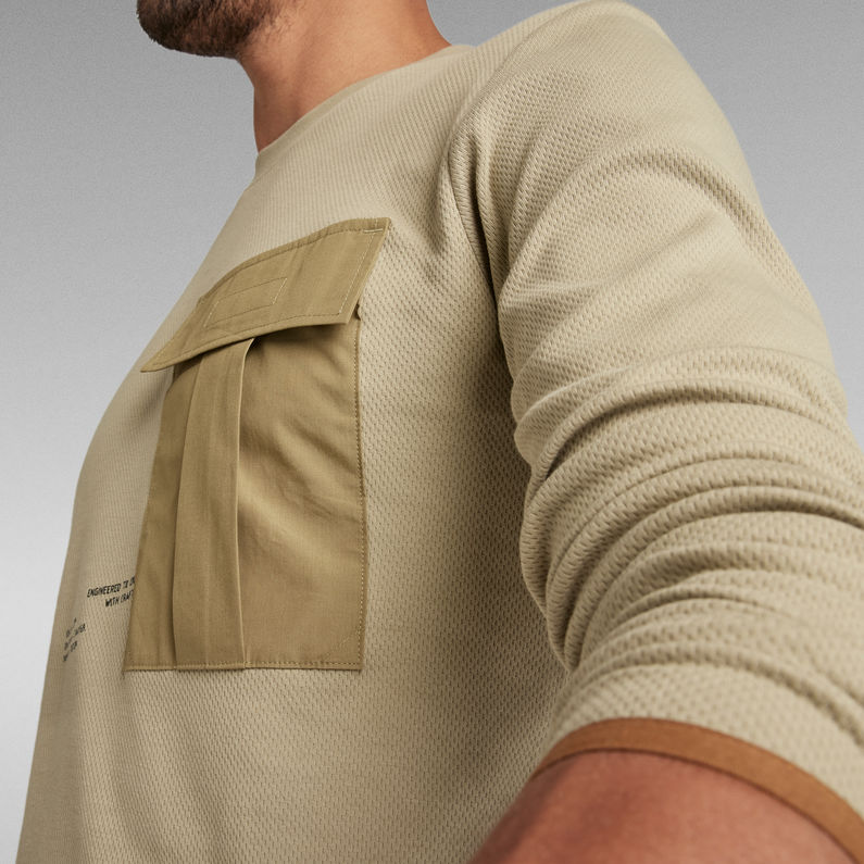 G-Star RAW® Pull Léger Slanted Pocket Vert