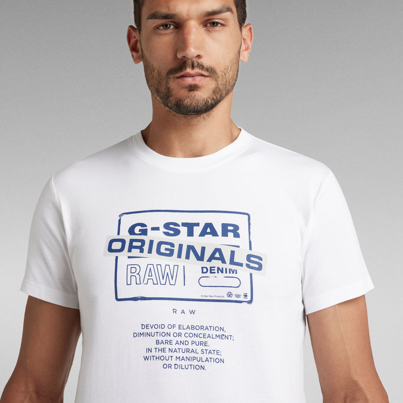 G-Star RAW® Originals Logo T-Shirt Weiß