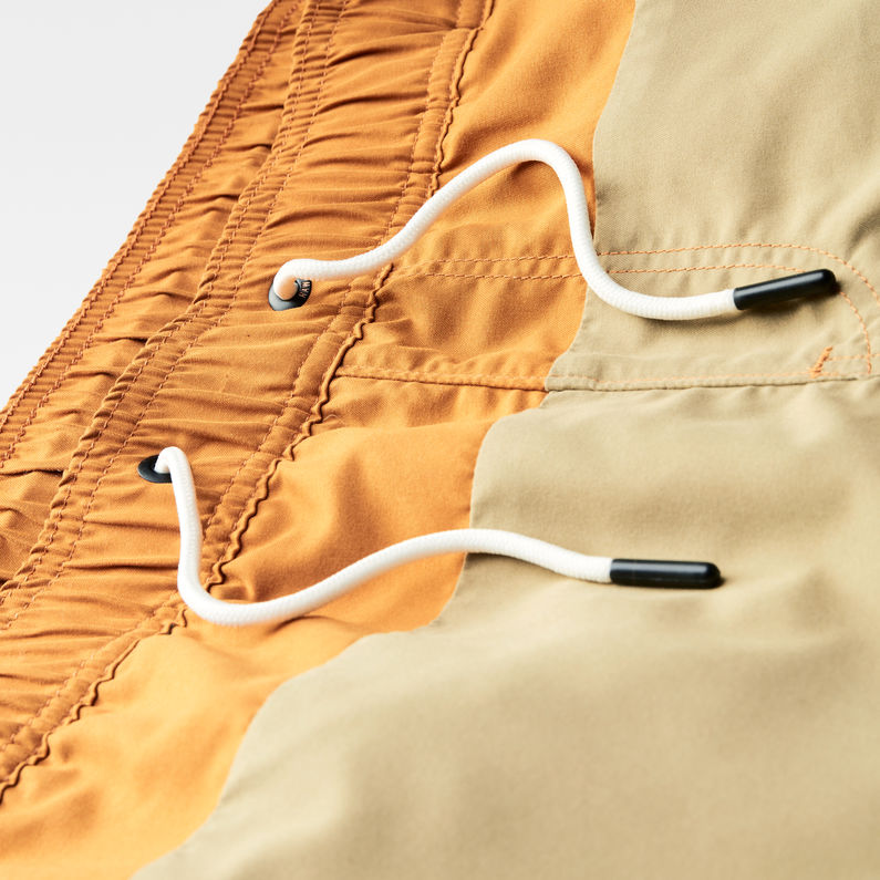G-STAR® Dirik Color Block Swim Shorts Brown detail shot
