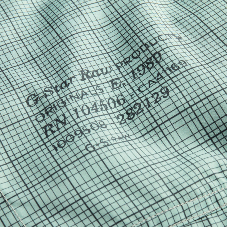 G-Star RAW® Dirik Graphic Paper Allover Badeshorts Mehrfarbig fabric shot