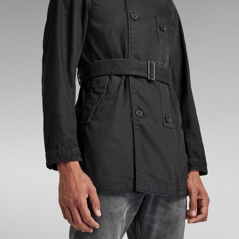 G-STAR® Trench Double Breasted Loop Noir