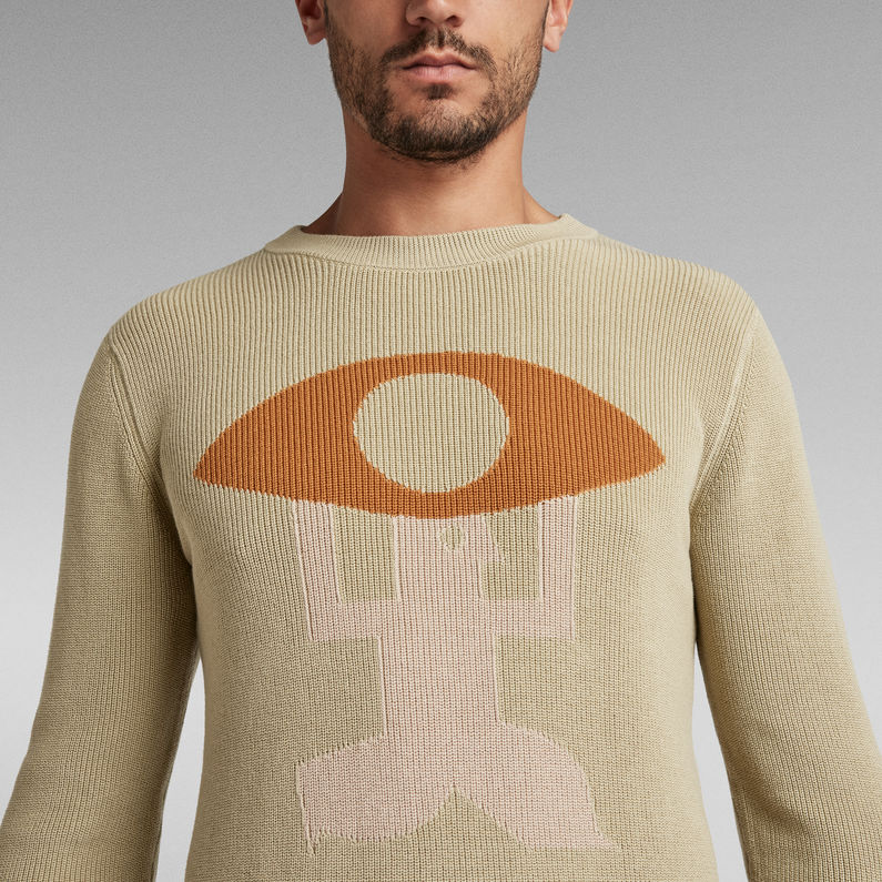 G-Star RAW® Graphic Knitted Sweater Green