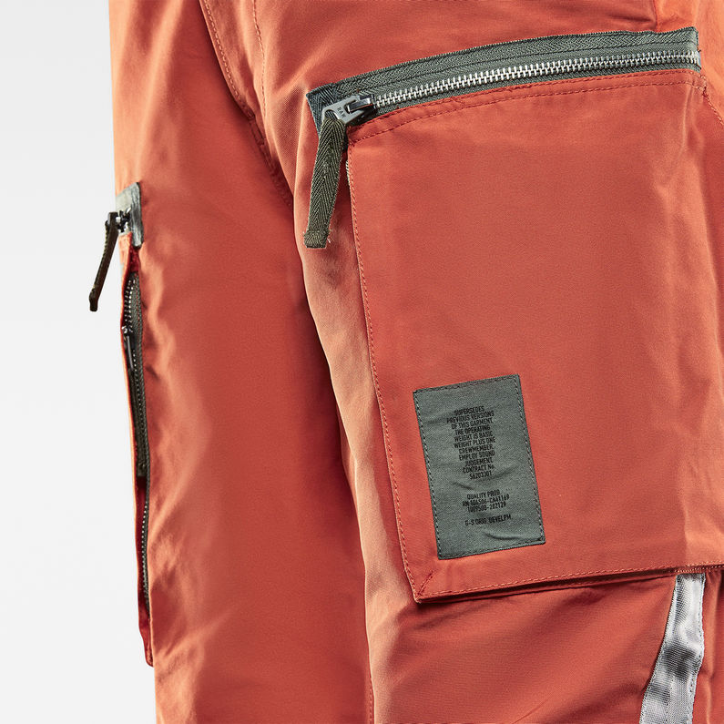 G-Star RAW® Pantalon E Cargo 2 in 1 Orange fabric shot
