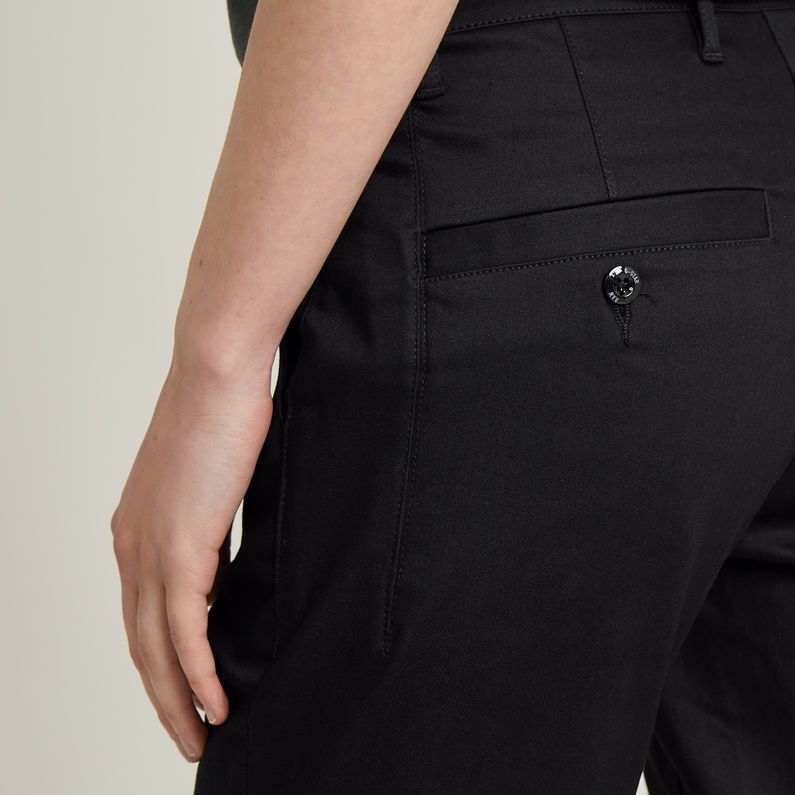 Bronson Mid Waist Slim Chino | Black | RAW® US