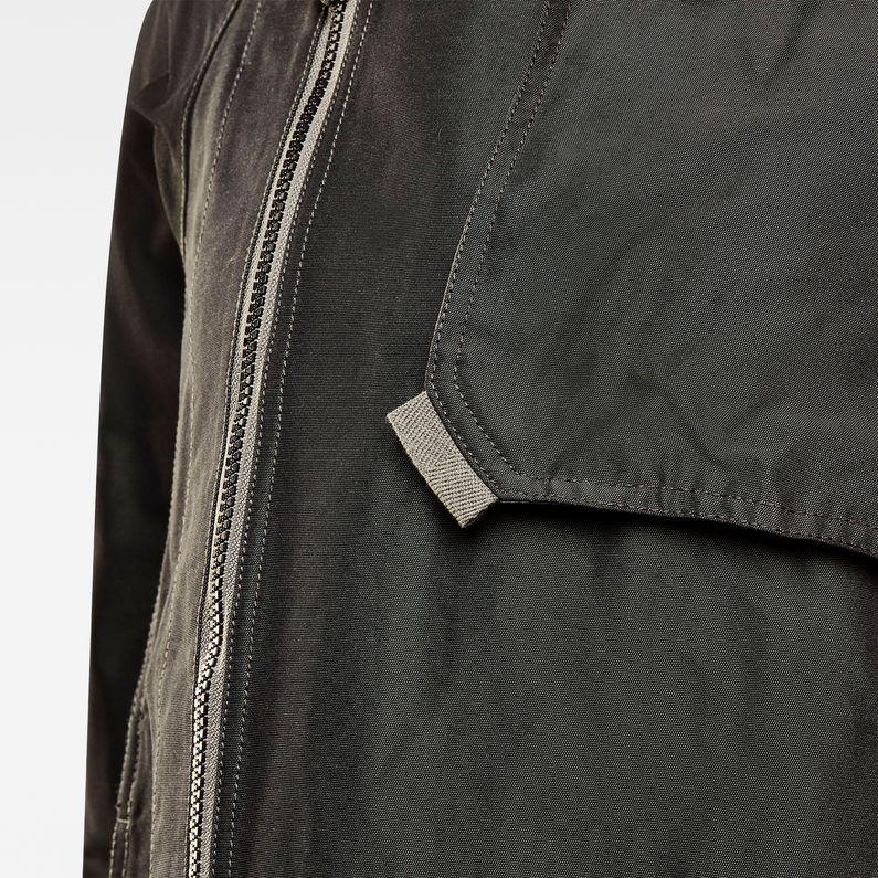 G-Star RAW® E Long 2 in 1 Trench Grey fabric shot