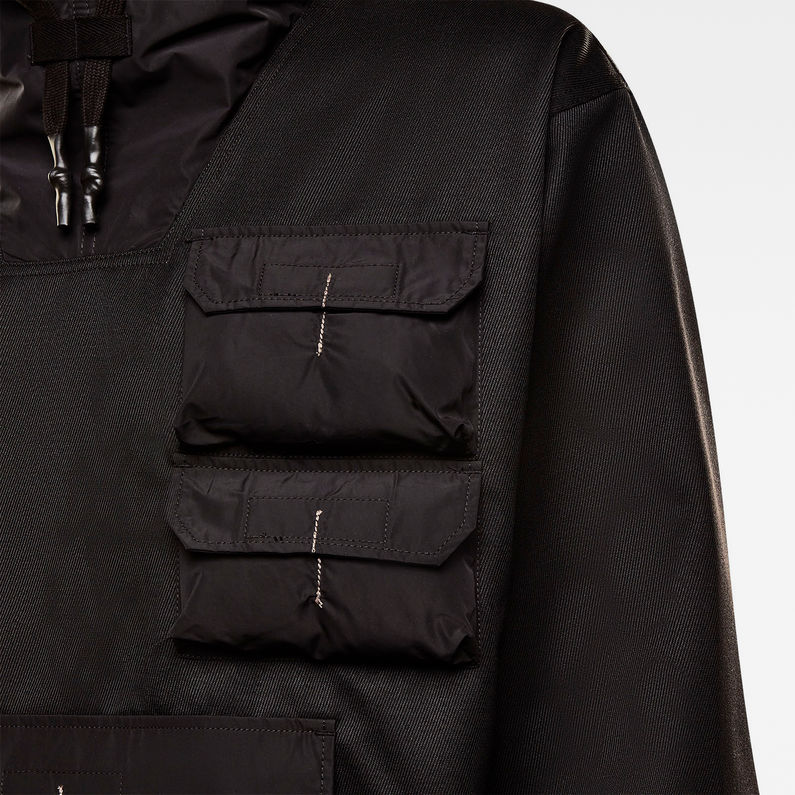 G-Star RAW® E Hooded Overshirt ブラック fabric shot