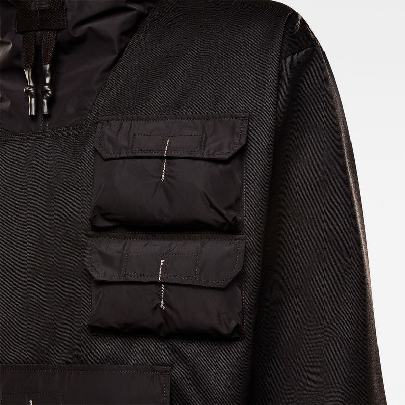 E Hooded Overshirt | Black | G-Star RAW® US