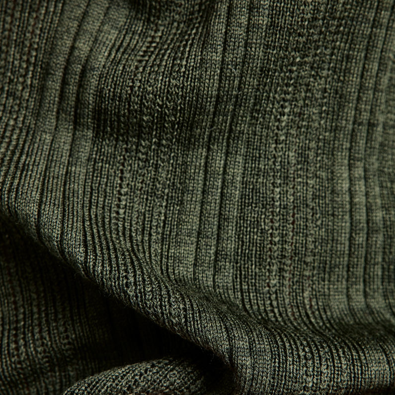 G-STAR® Gebreide Jurk Rib Mock Groen