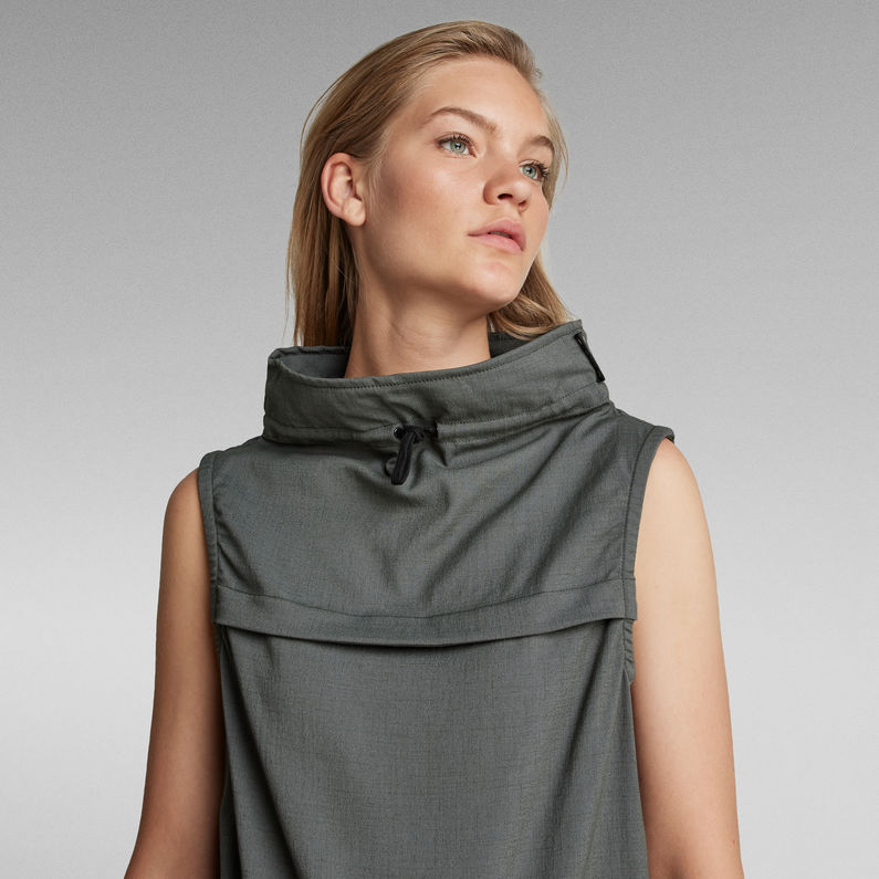 G-STAR® Mock Neck Sleeveless Shirt Grey