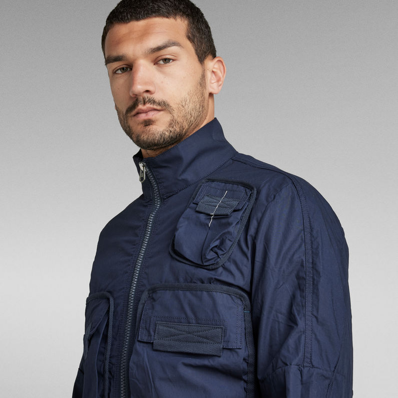 G-STAR® Bomber Overshirt Bound Pocket Track Bleu foncé