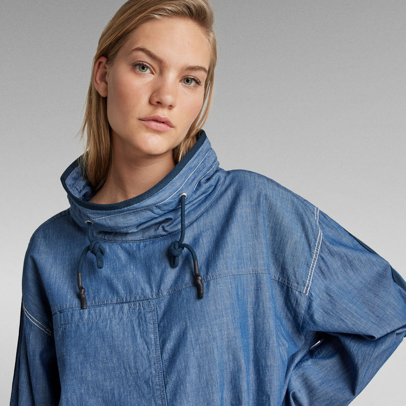 G-STAR® Mock Neck Kleid Long Sleeve Dunkelblau