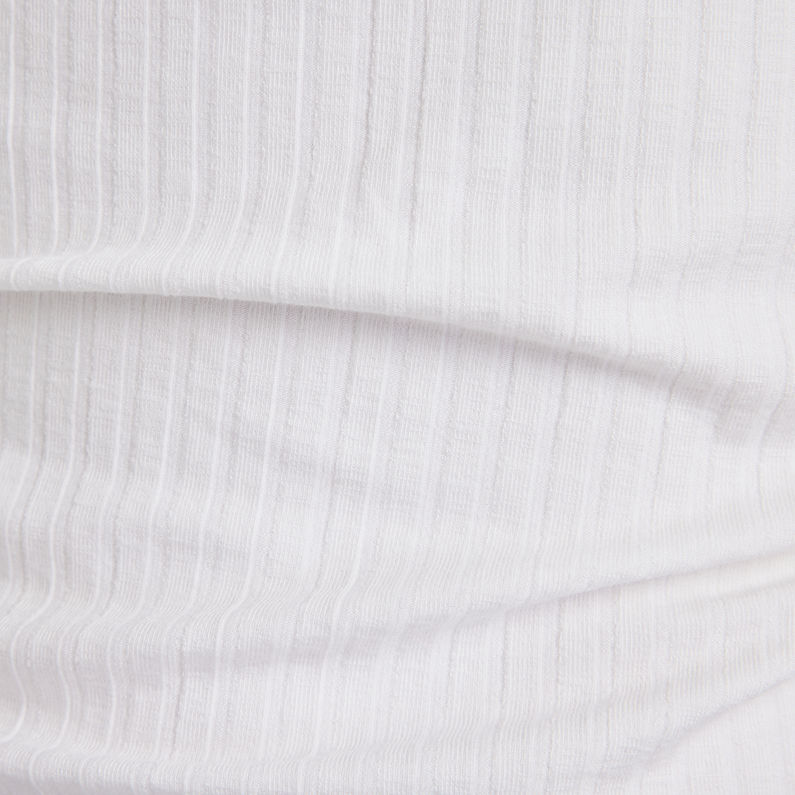 G-Star RAW® Camiseta Slim Rib Long Sleeve Blanco
