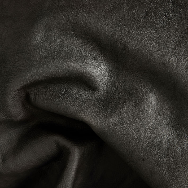 G-STAR® Leather Biker Jacke Schwarz