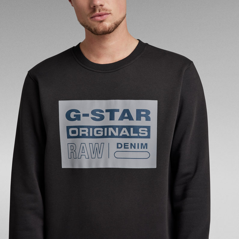 G-Star RAW® Original Label R Sweater Black