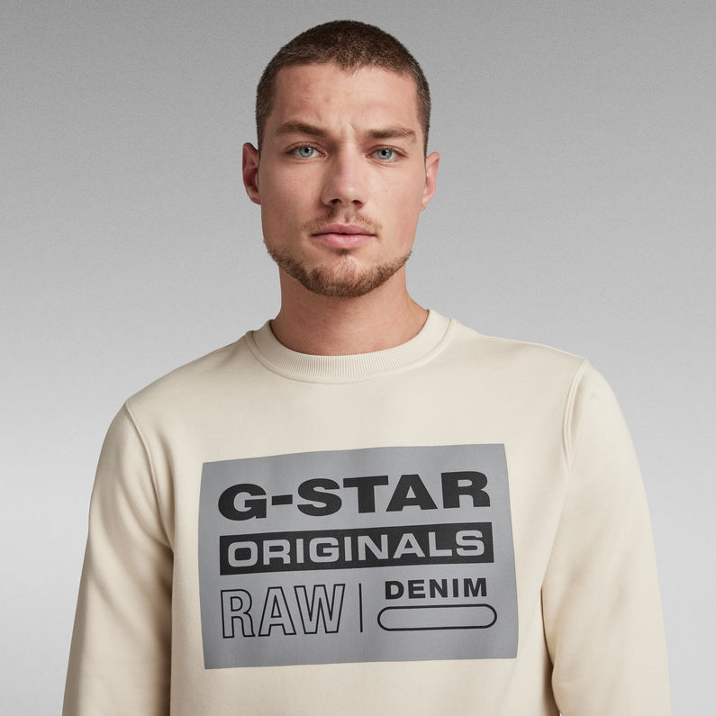 G-Star RAW® Original Label R Sweater Beige