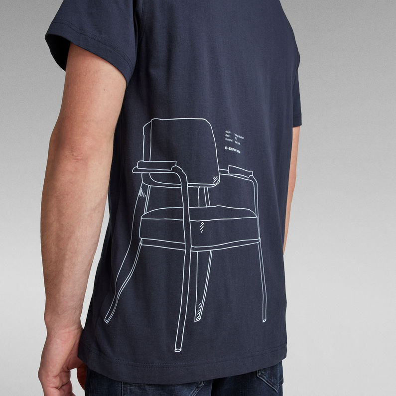 G-STAR® Circle Object Back Graphic T-Shirt Dark blue