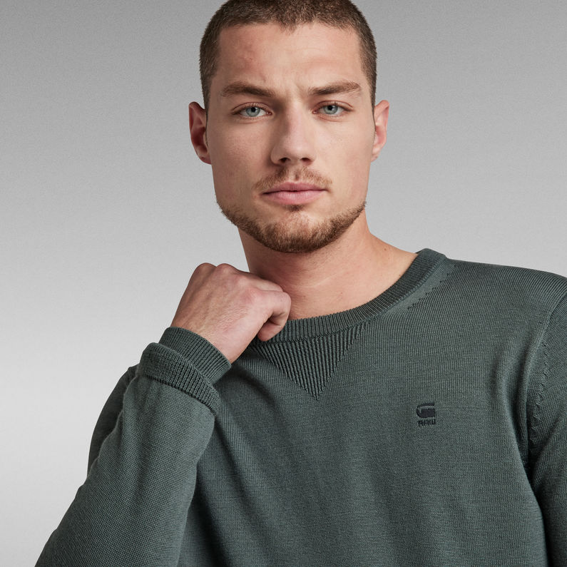 Premium Basic Knitted Sweater | Grey | G-Star RAW® US