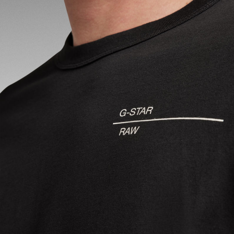 G-Star RAW® T-shirt Astro Back Tape Noir