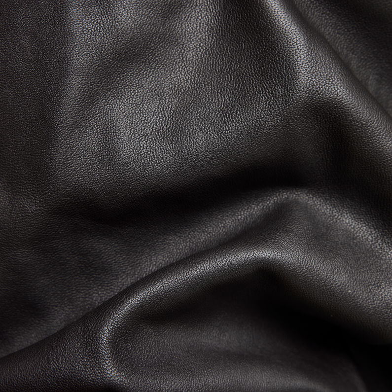 G-STAR® Leather Biker Jacke Schwarz
