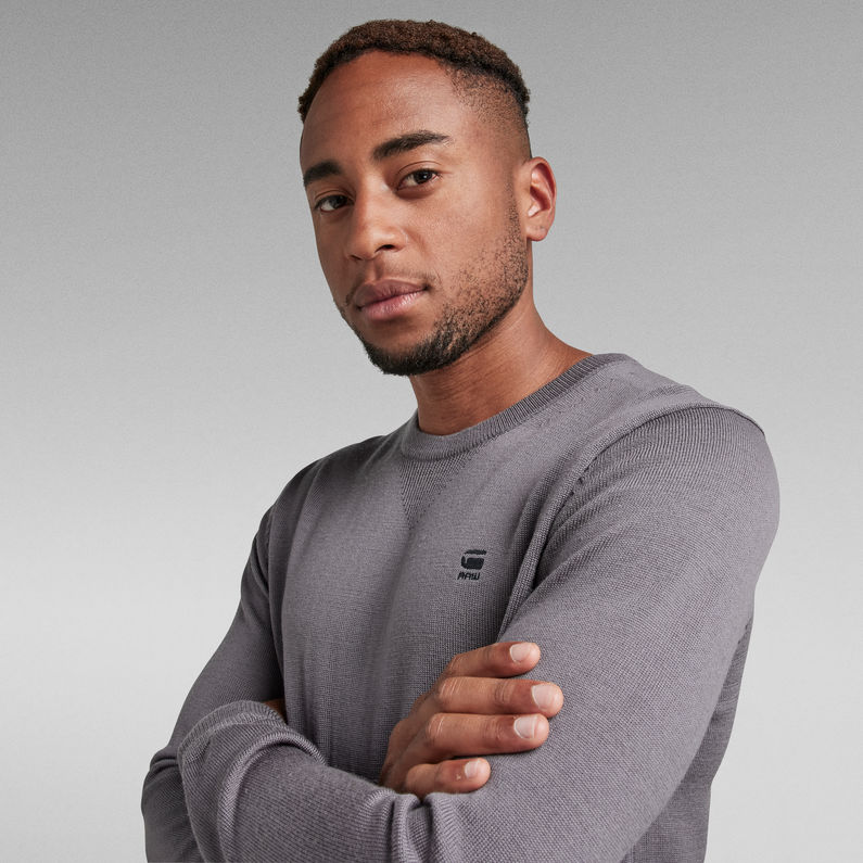 G-STAR® Premium Basic Knitted Pullover Grau