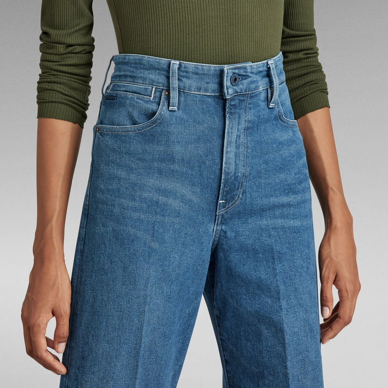 G-STAR® Deck Ultra High Wide Leg Jeans Mittelblau