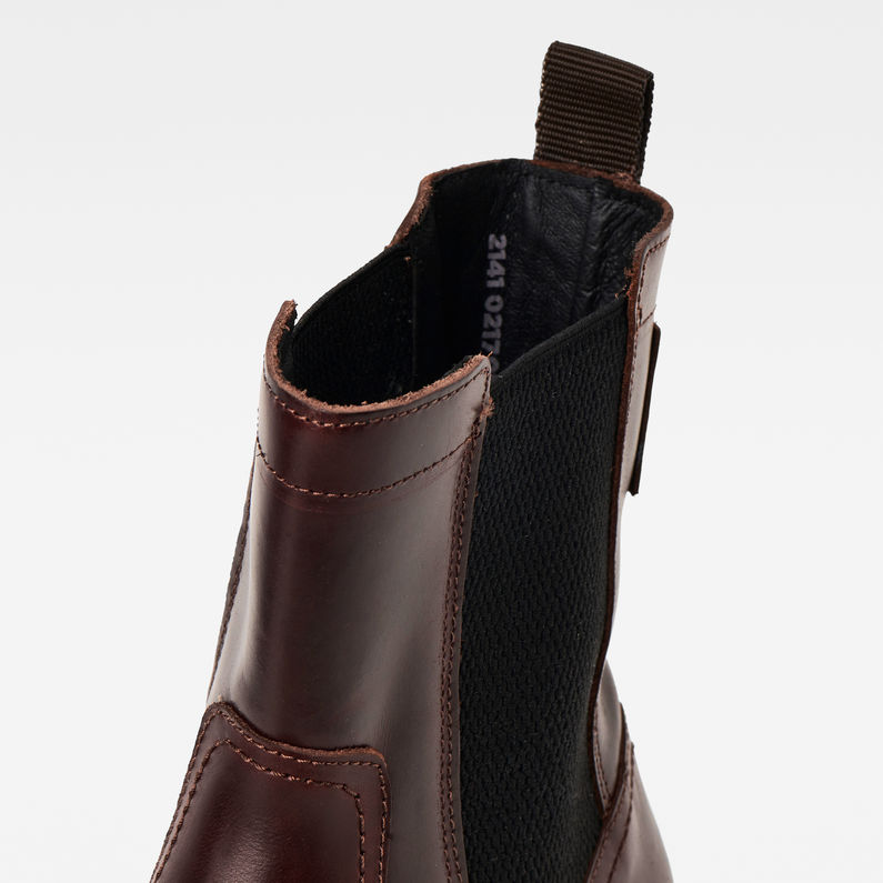 G-STAR® Kafey Chelsea Leather Boots Red detail