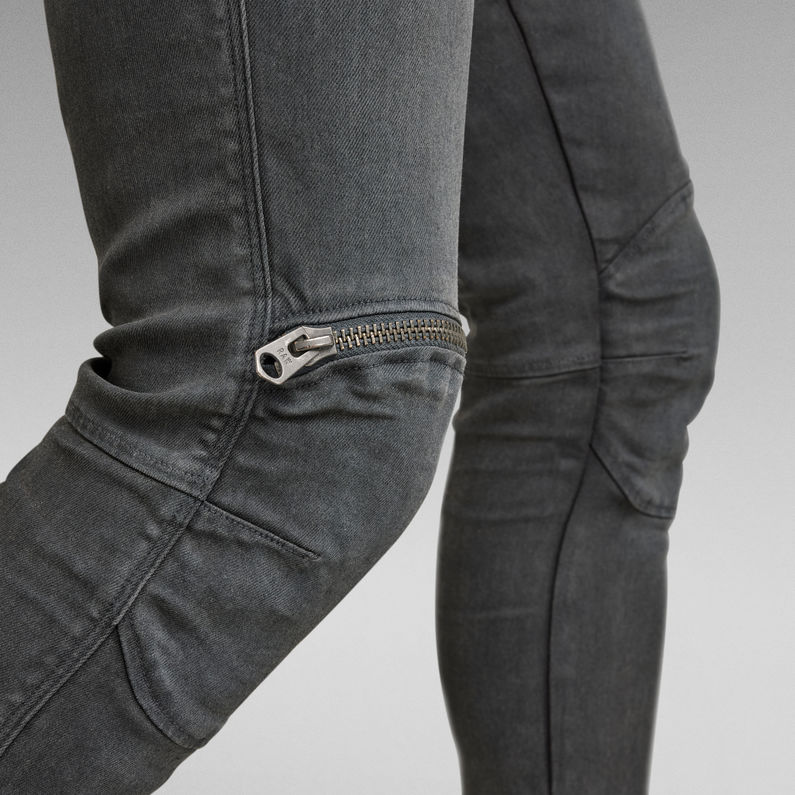 5620 3D Zip Knee Skinny Jeans