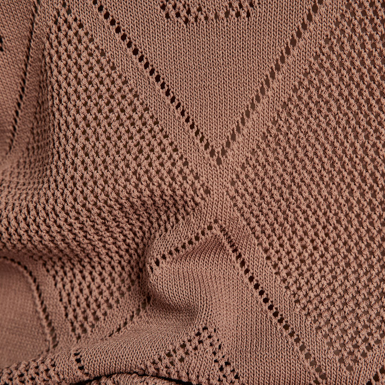 G-STAR® Pointelle Knitted Sweater Brown