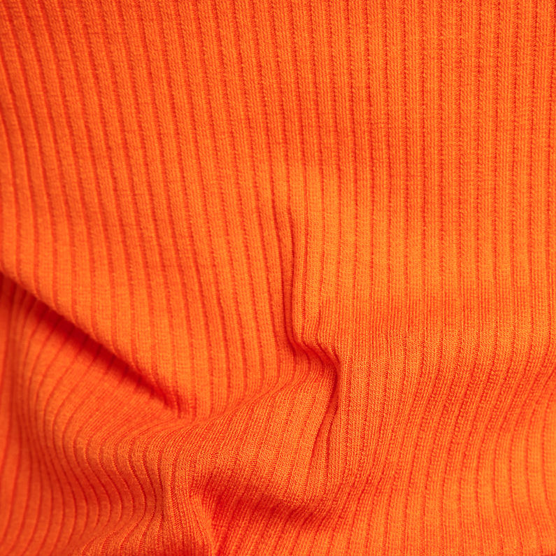 G-STAR® Slim Rib Mock Neck Top Orange