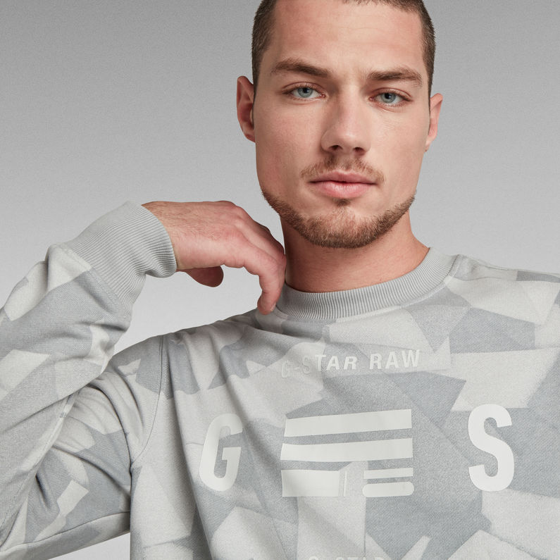 G-STAR® Tape AOP Sweater Grey