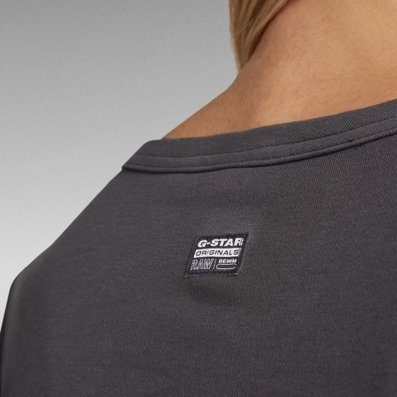G-STAR® Front Logo Cropped Slim Tee Grey