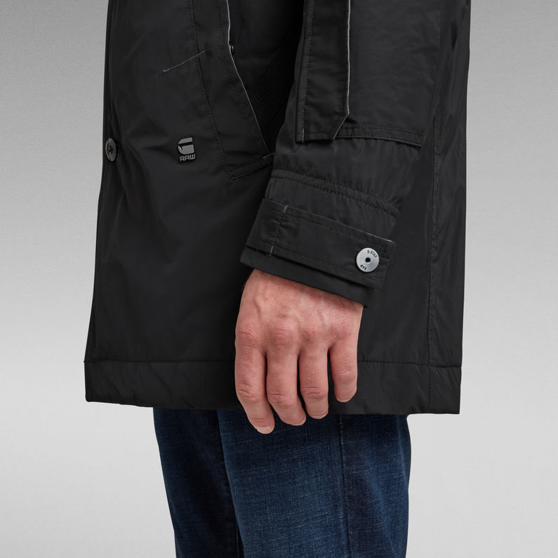 G-STAR® Utility HB Tape Padded Trenchcoat Schwarz